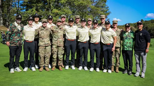 Army Golf Team Photo after defeating Navy, 7-4, and earning the Star on Oct. 5, 2024.