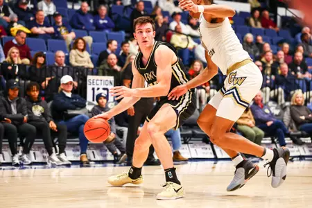 Allenspach Posting Up at George Washington