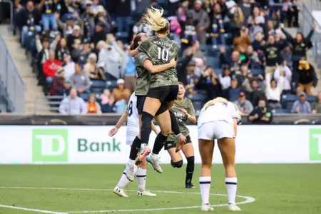 The Army Black Knights take on the Navy Midshipmen in Women’s Soccer at Subaru Park on October 10, 2025. (Isaiah Vazquez/Army)