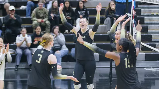 Mackenzie Lynch Celebrating a Kill Against Colgate