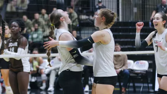 Mackenzie Lynch and Chloe Murakami Celebrate Army's Win Over Lehigh
