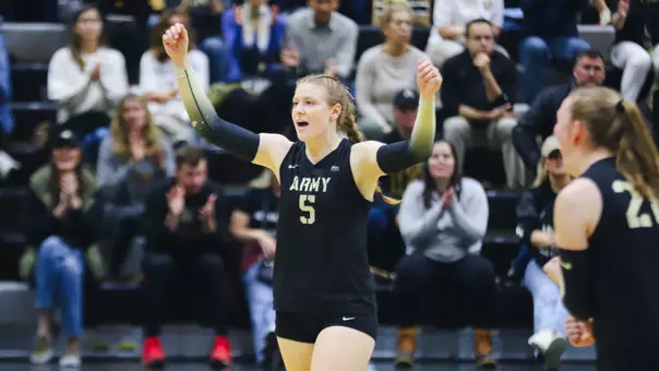 Chloe Murakami Celebrates a Kill Inside Gillis Field House