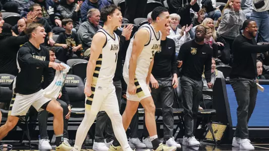 Jackson Furman and Joshua Eli Celebrate Jaxson Bell's Buzzer Beater Against Manhattan