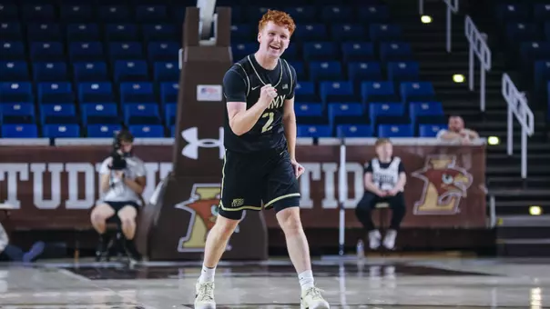 Ryan Curry Celebrates A Made Shot Against Lehigh