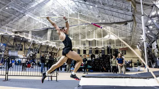Army's Brian McSweeney Attempts the Pole Vault