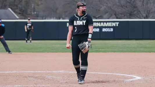 Katelyn Flanders Celebrates Strikeout Against Holy Cross