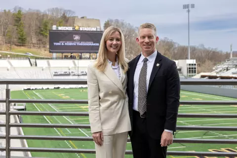 Mr. Tom Theodorakis is formally introduced as West Point's 31st Athletic Director at the Kimsey Center, West Point, NY on Monday, Apr. 14, 2025. (U.S. Army photo by Christopher Hennen, USMA)