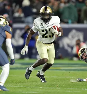 Nov 23, 2024; New York, New York, USA; Army Black Knights running back Lloyd Benson III (23) carries the ball against the Notre Dame Fighting Irish during the second half at Yankee Stadium. Mandatory Credit: Danny Wild-Imagn Images