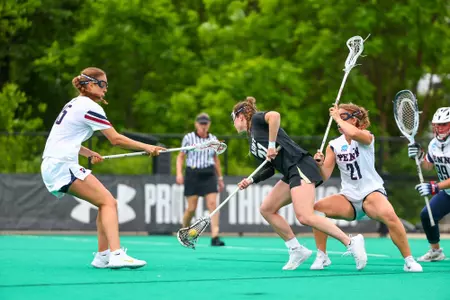 #21 Brigid Duffy takes a shot against Penn in the NCAA First Round