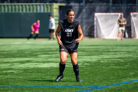 #21 Maddie Allshouse in Army's 4-1 victory over Manhattan on August 17, 2025