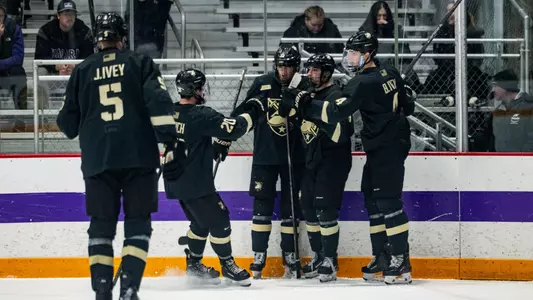 Army Hockey Celebrating a Goal