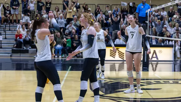 Juliette Myrick Celebrates a Kill Against Navy