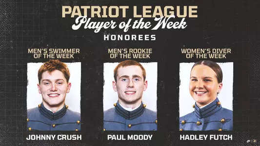 Johnny Crush, Hadley Futch and Paul Moody earn Patriot League Weekly Awards for 10-27-26