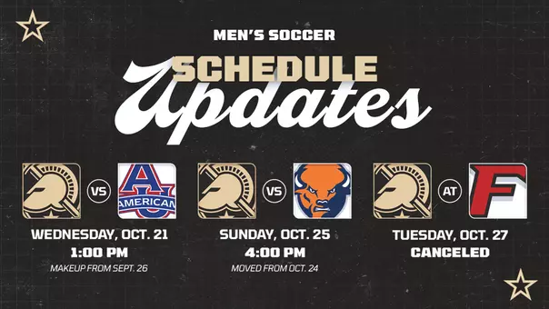 Army Men's Soccer announces changes to their 2026 schedule