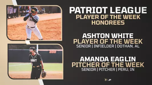 Softball Patriot League Athletes of the Week Web Graphic