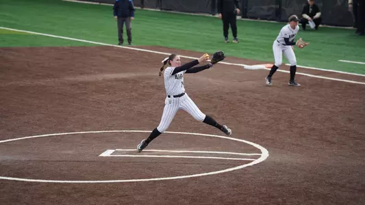 Breanna Izzo Throws a Pitch Against Pitt