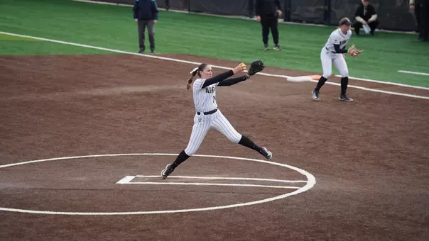 Breanna Izzo Throws a Pitch Against Pitt