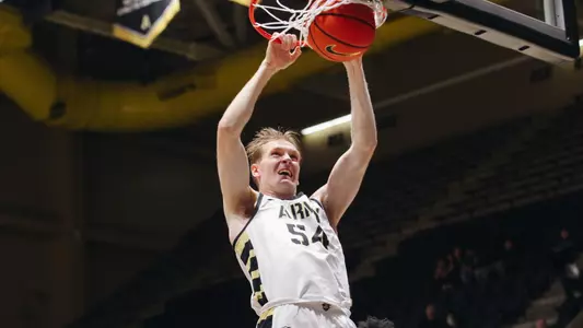 Jorn Everson Dunks of Lafayette on Senior Day