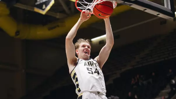 Jorn Everson Dunks of Lafayette on Senior Day