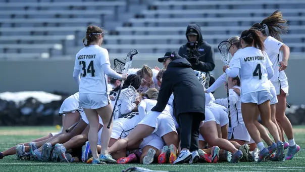 Women's Lacrosse celebration against No. 16/17 Loyola Maryland 3.14.26