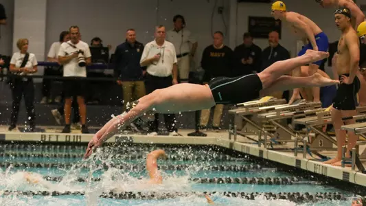 Johnny Crush Diving off the Starting Block