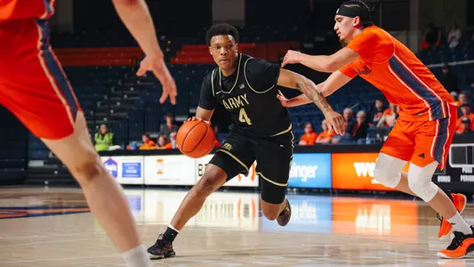 Jaxson Bell Drives the Ball Against Bucknell