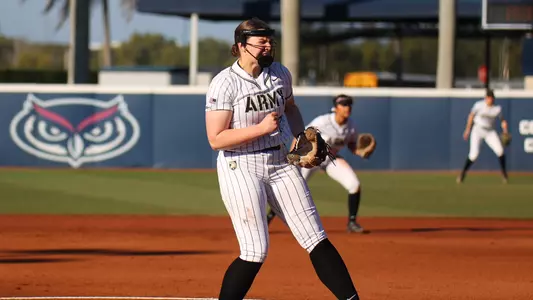 Katelyn Flanders Celebrates A Strikeout