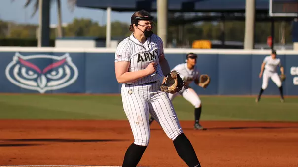 Katelyn Flanders Celebrates A Strikeout