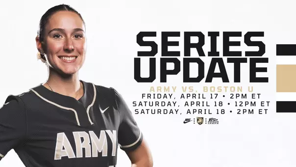 Army Softball Series Update Against Boston U Graphic