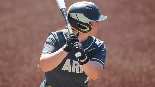 Ashton White Prepares for an At Bat Against Boston U