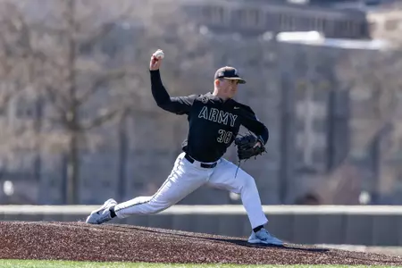 Army pitcher Trey Ates delivers a pitch.