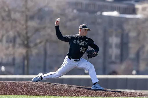 Army pitcher Trey Ates delivers a pitch.