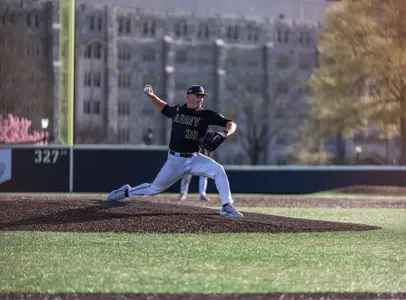 Trey Ates tosses a pitch during his nine-inning complete-game win over Bucknell.