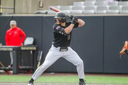 Josiah Overbeek waits for a pitch in Tuesday contest vs. Marist.