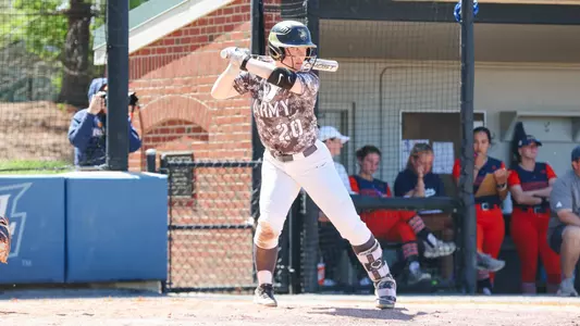 Caitlyn Newburn Stands in the Batter's Box Waiting for a Pitch Against Bucknell at Becker Field