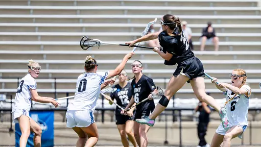 Brigid Duffy scores the Patriot League All-Time Leading Goal in the NCAA Second Round against Johns Hopkins on Sunday May 10, 2026