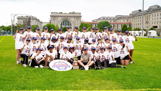 Army Women's Track and Field Pose for a Celebratory Picture After Winning Patriot League Championship