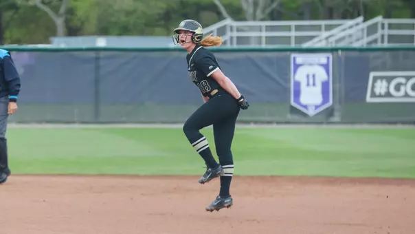 Tayten Moore Jumps and Runs Across the Base Paths After Hitting Grand Slam at Holy Cross