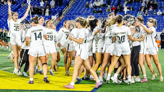 Women's Lacrosse Celebrates Defeating Loyola Maryland in the Patriot League Semifinals on April 30, 2026 at Navy Marine Corps Memorial Stadium