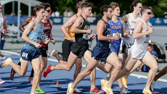 Nathan Davis running in the men's 3000m steeplechase at the 2026 NCAA East First Round at the University of Kentucky.
