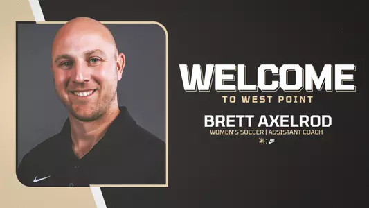 Welcome Graphic for Brett Axelroad the new Assistant Women's Soccer Coach