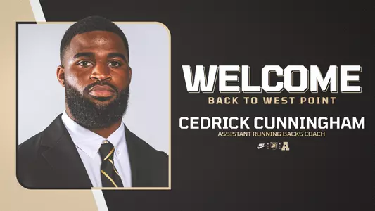 Welcome Graphic for Cedrick Cunningham the new Assistant Running Backs Coach.