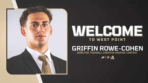 Welcome Graphic for Griffin Rowe-Cohen for Director, Football Creative Graphic Content announcement.