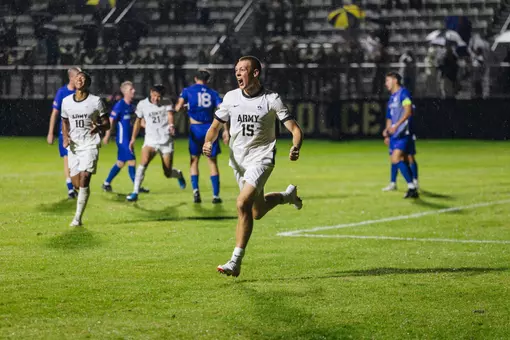 Gunnar Guest celebrates after scoring a goal