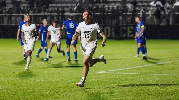 Gunnar Guest celebrates after scoring a goal