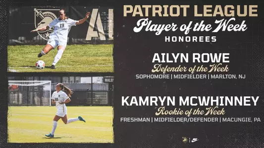 Graphic for Players of the Week featuring Kamryn McWhinney and Ailyn Rowe