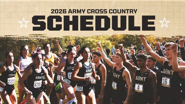 Graphic Press Release Header for the 2026 Army Cross Country Schedule Announcement
