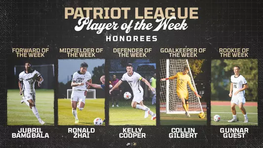 Week of August 31 MSOC Patriot League Weekly Awards