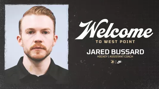 A Graphic Welcoming Jared Bussard as an Assistant Hockey Coach Ahead of the 2026-27 season