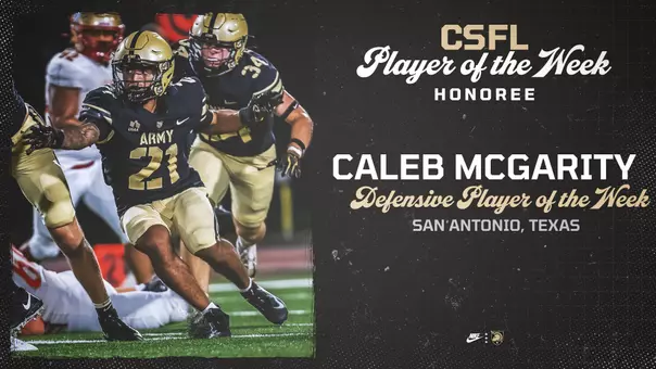 Caleb McGarity Sprint Football DPOW Award Winner Website Graphic